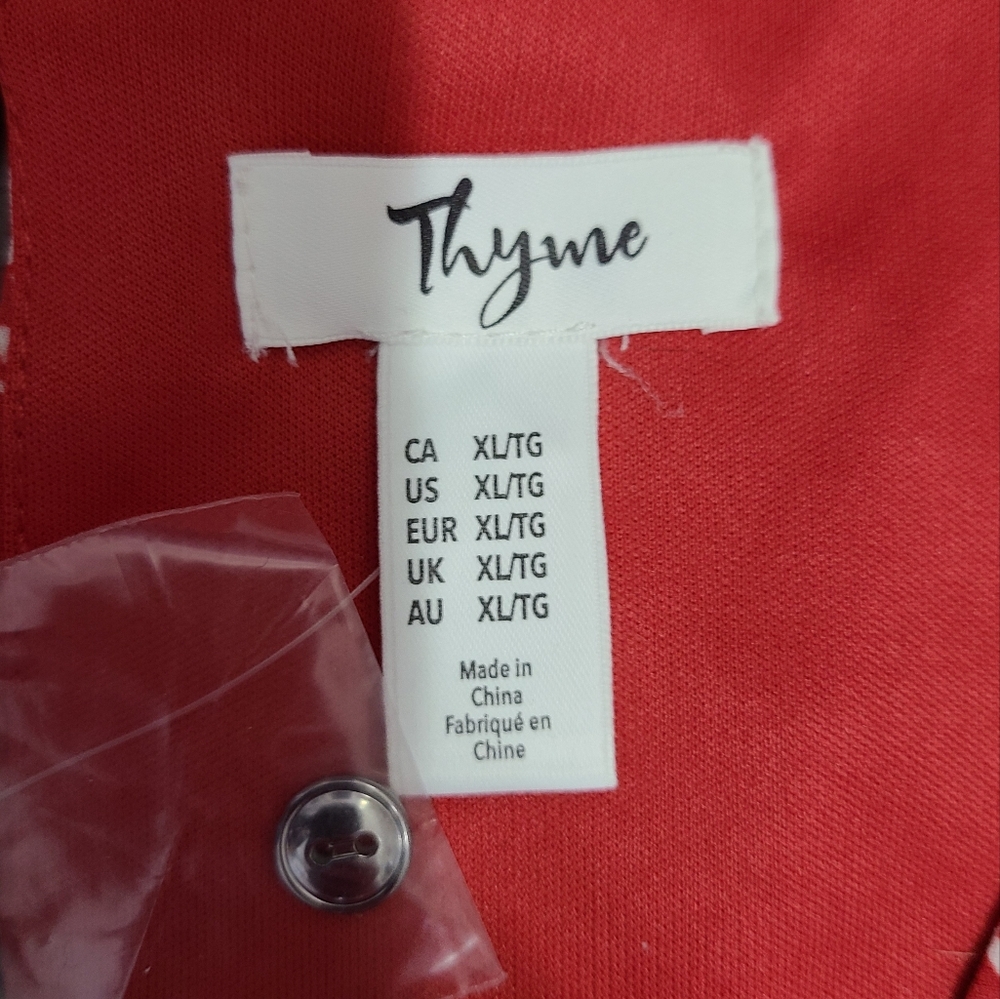 Thyme Red Floral Tie Waist Maternity Dress XL - Picture 8 of 8